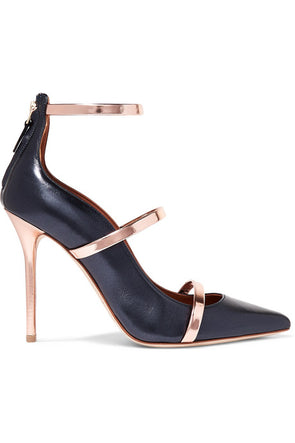Robyn 100 metallic leather pumps